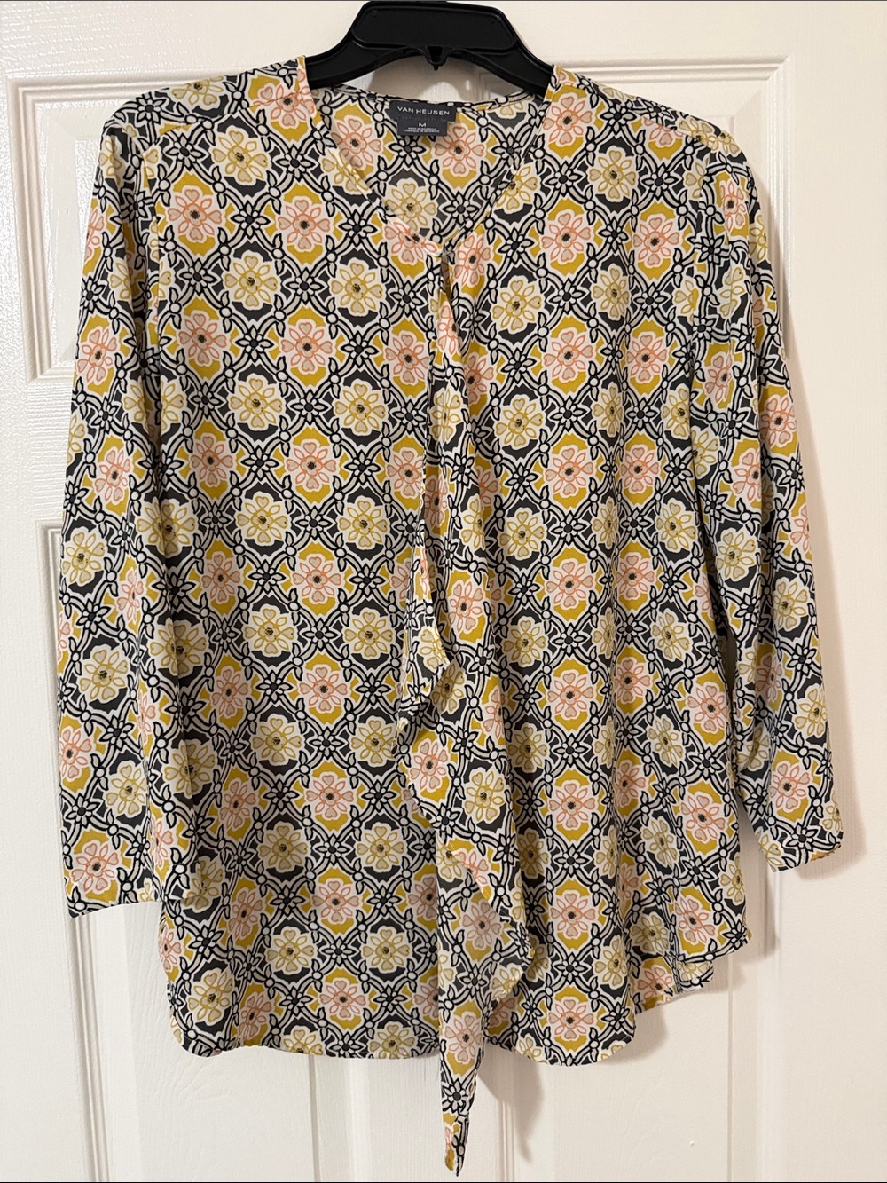 Van Heusen Floral Blouse - Black, Pink & Yellow